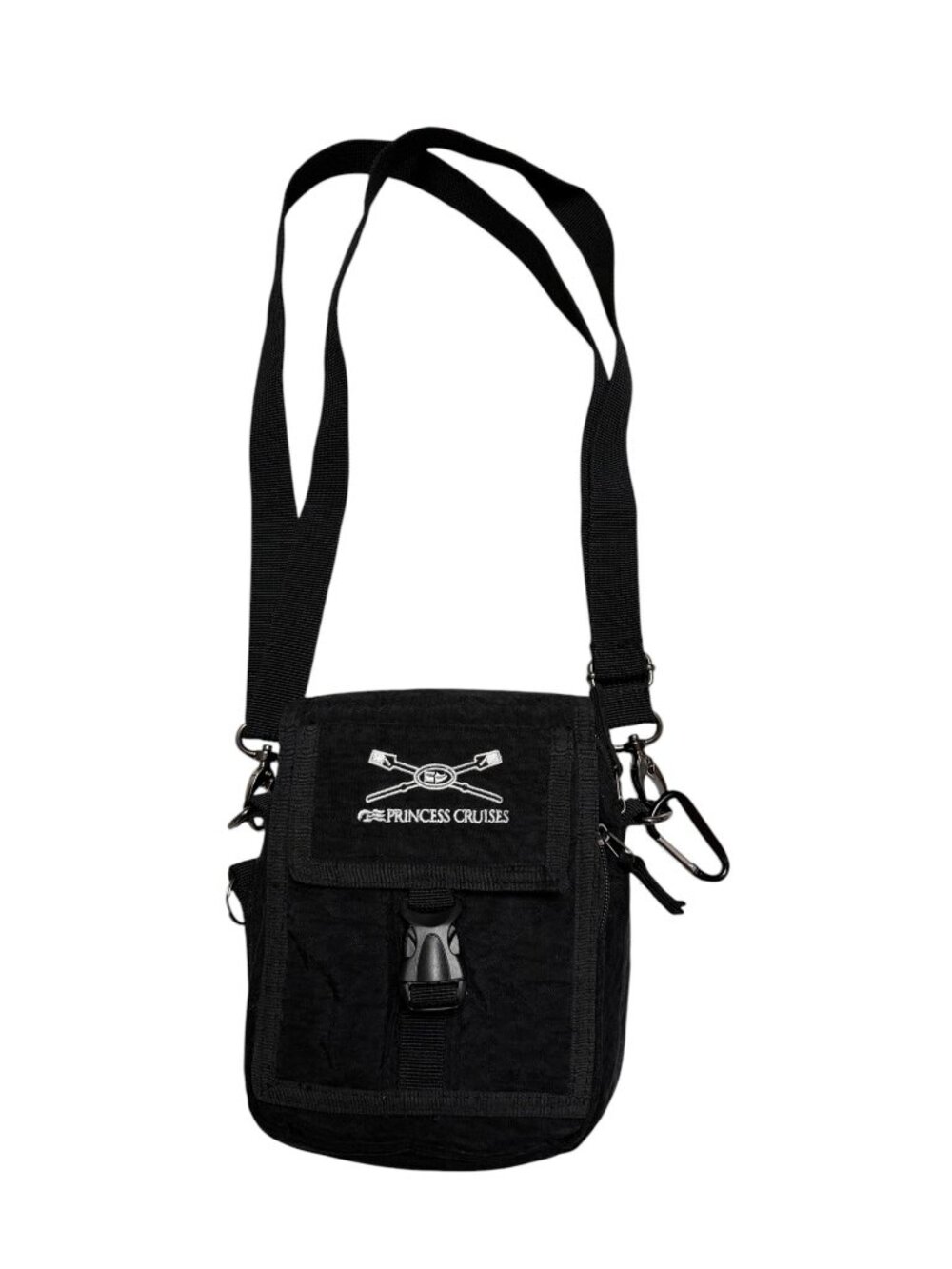 Princess Cruises Black Nylon Travel Organizer Crossbody Bag 8 x 7